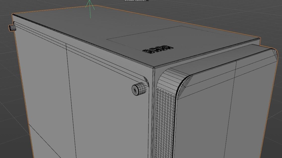 PC case with glass sides 3D model_1