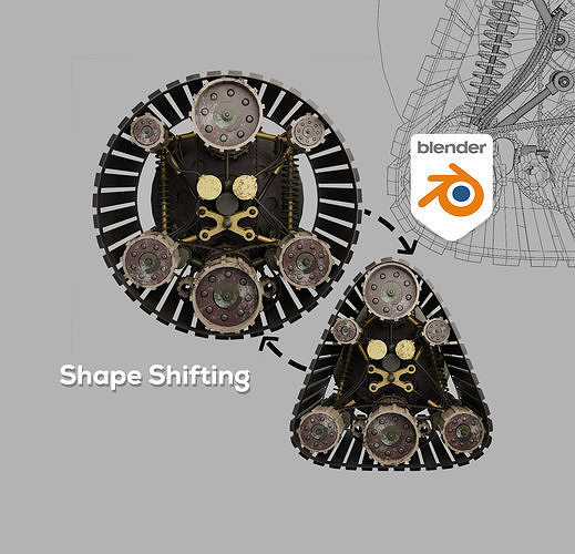 Shape Shifting Wheel 3D model