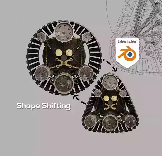 Shape Shifting Wheel 3D model