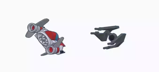 Star Wars a-wing and tie interceptor 