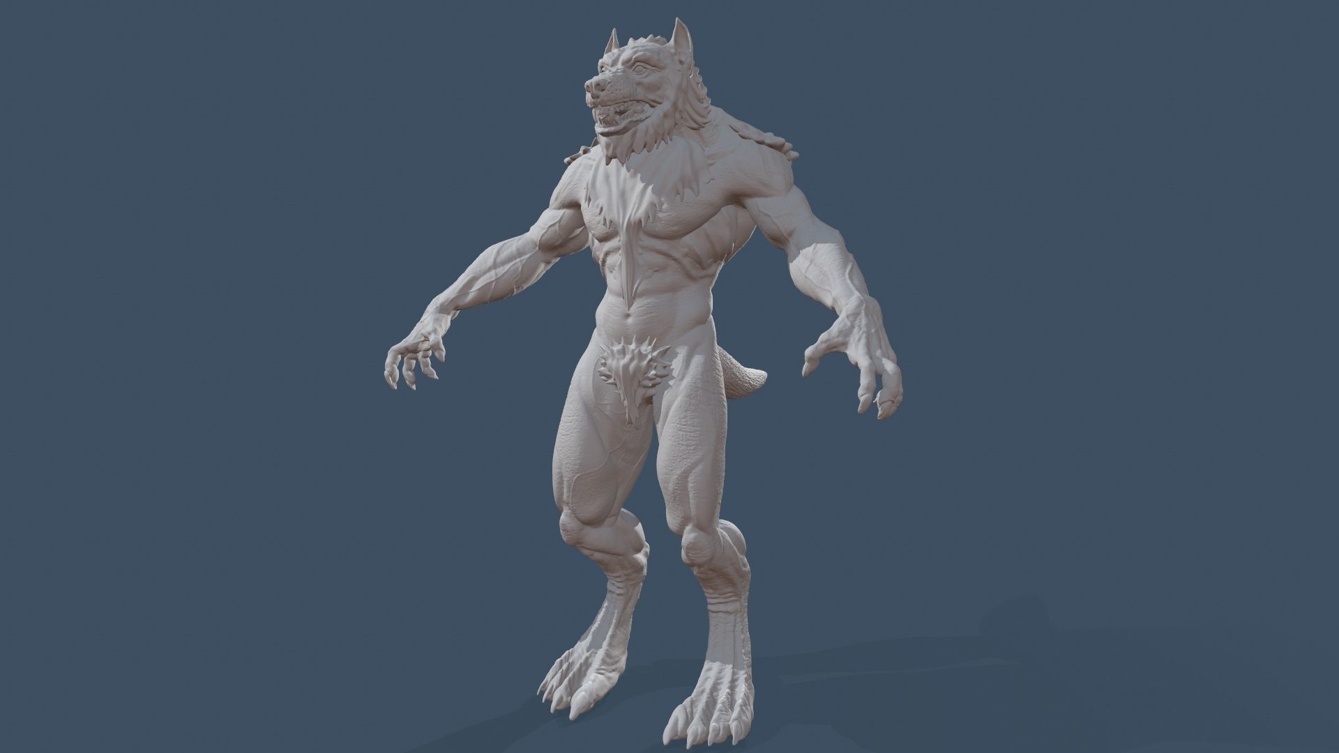 Werewolf high poly model wolf 3D model_20