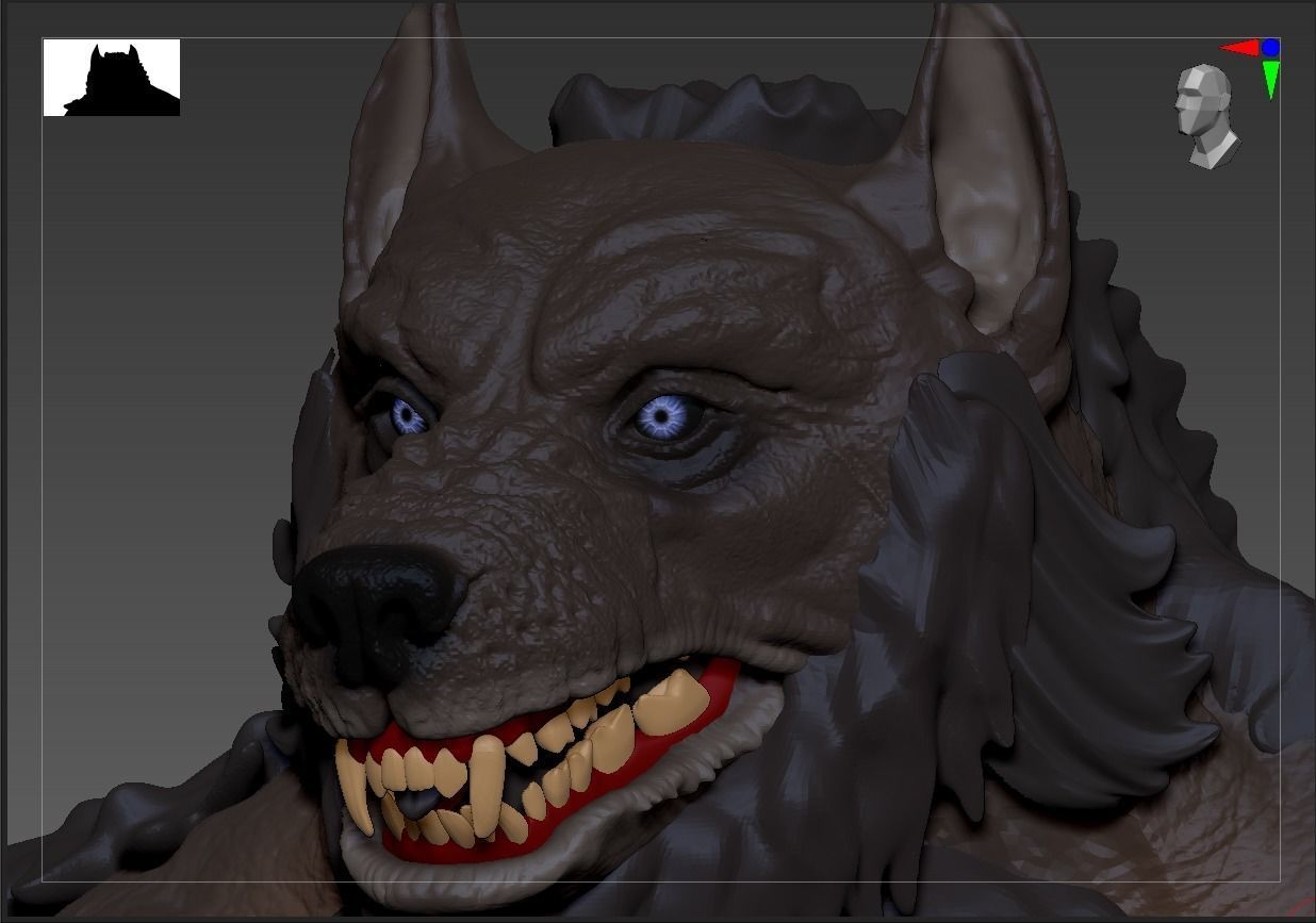 Werewolf high poly model wolf 3D model_8