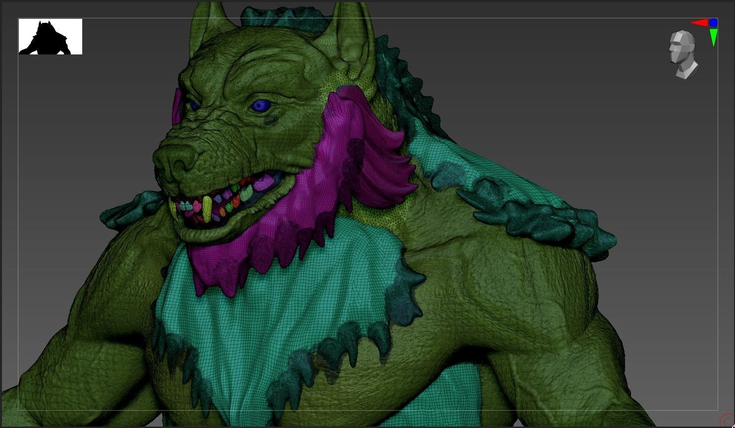 Werewolf high poly model wolf 3D model_23