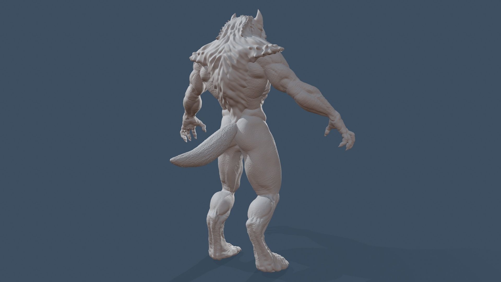 Werewolf high poly model wolf 3D model_14