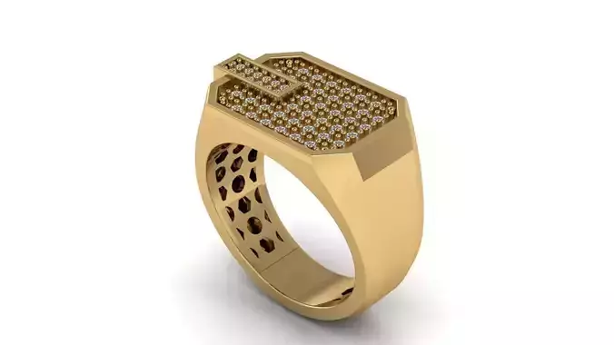 men ring 22 3D print model