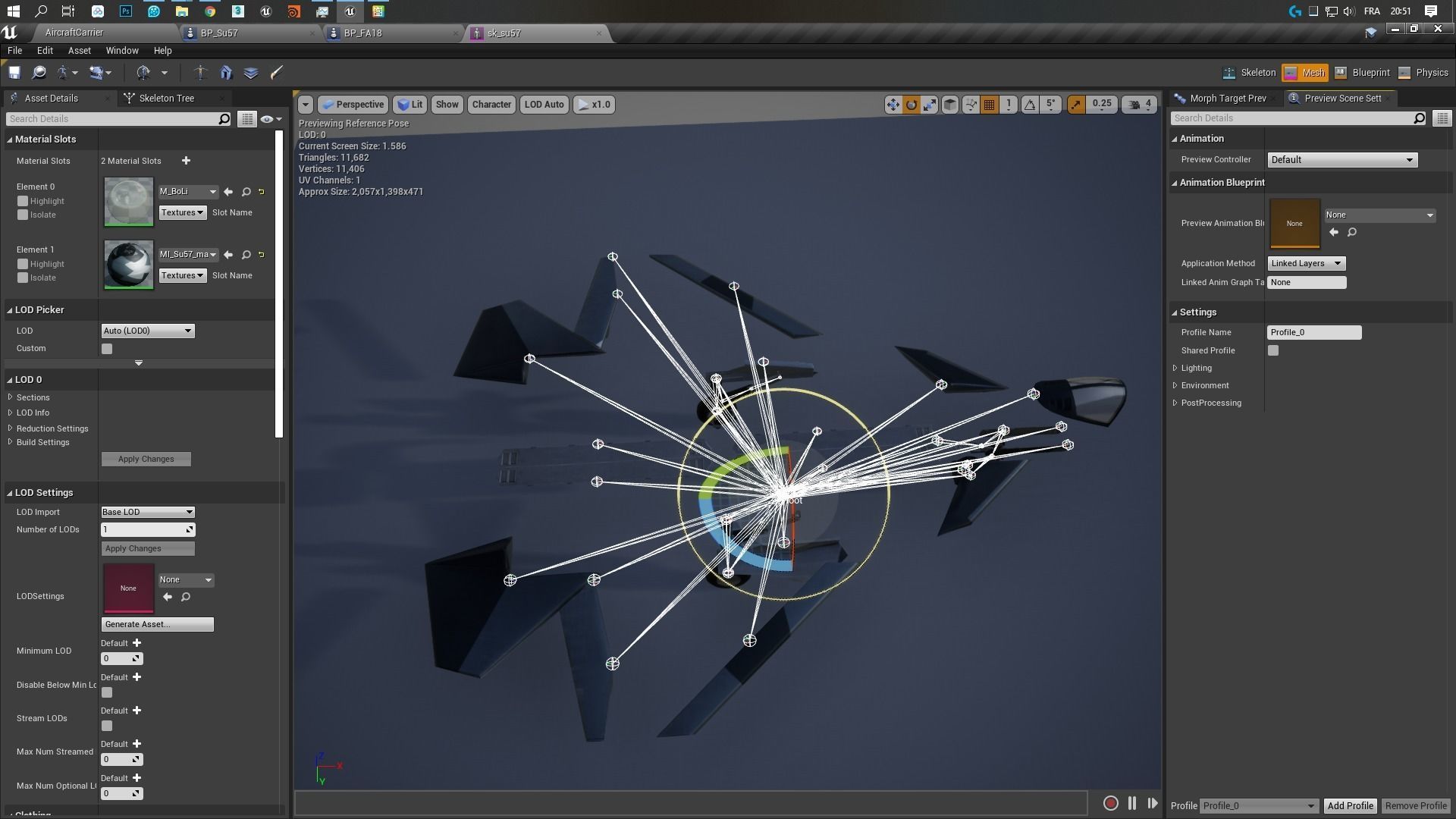 Aircraft Carrier with Fighters Pilot Props Low-poly 3D model_34