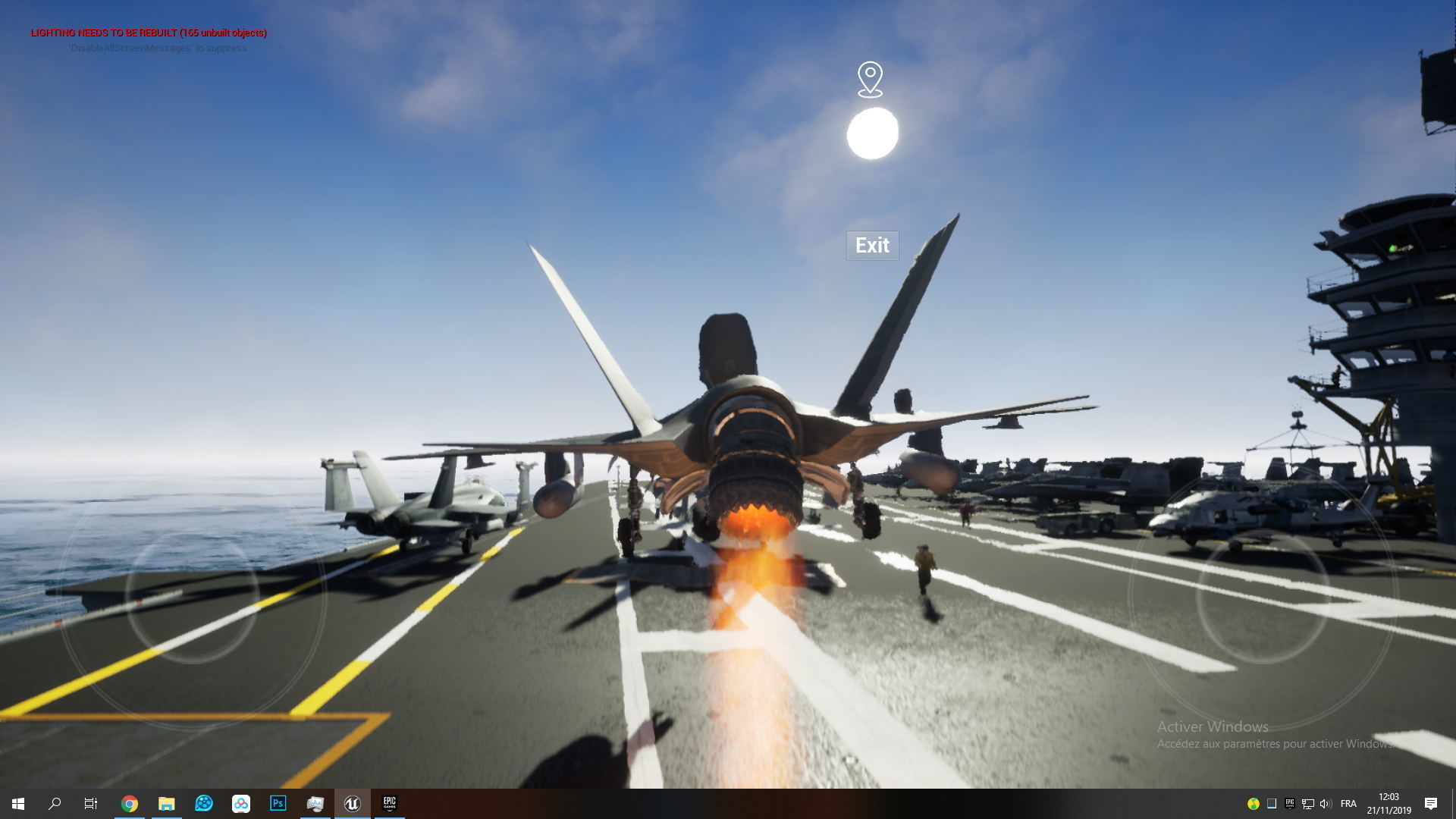 Aircraft Carrier with Fighters Pilot Props Low-poly 3D model_27