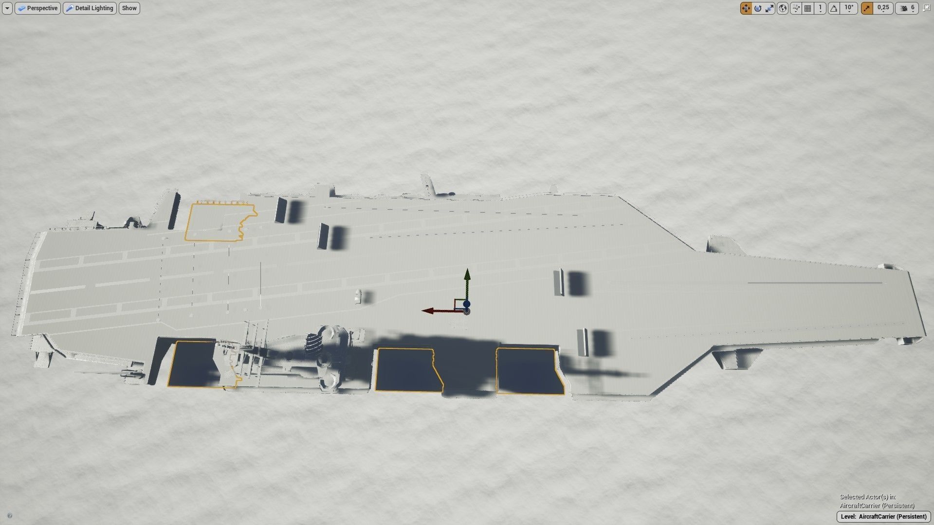 Aircraft Carrier with Fighters Pilot Props Low-poly 3D model_7