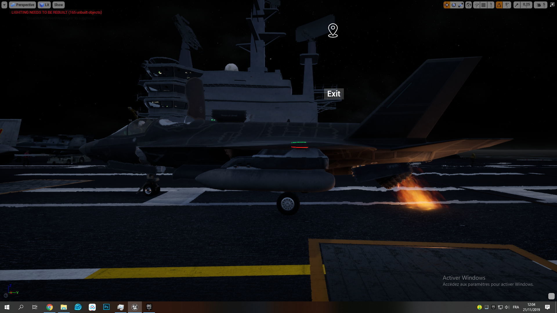 Aircraft Carrier with Fighters Pilot Props Low-poly 3D model_28
