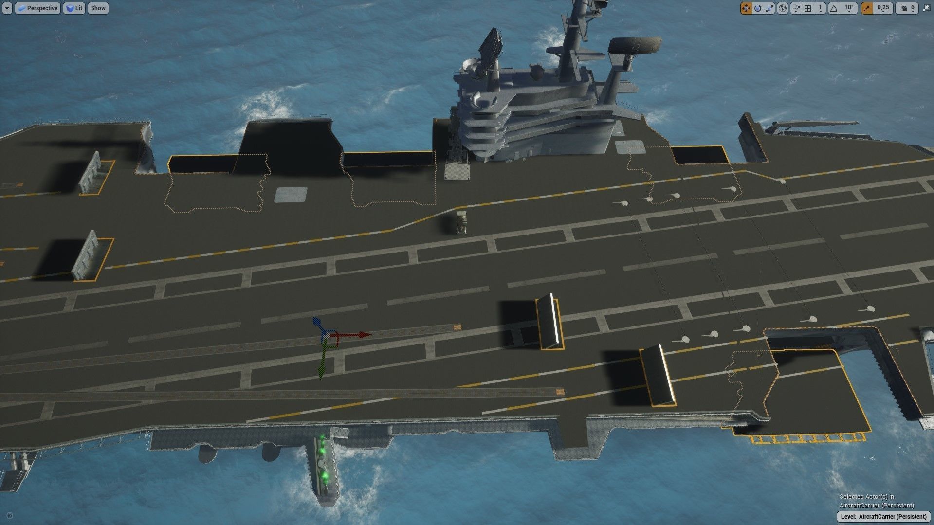 Aircraft Carrier with Fighters Pilot Props Low-poly 3D model_6
