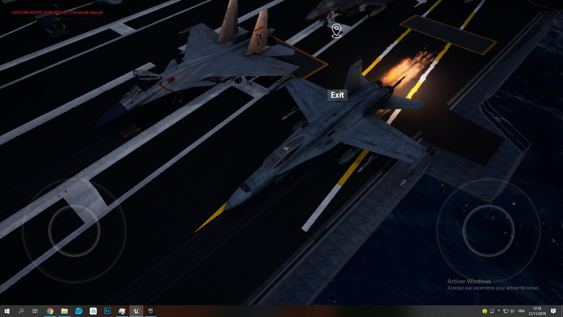 Aircraft Carrier with Fighters Pilot Props Low-poly 3D model_9