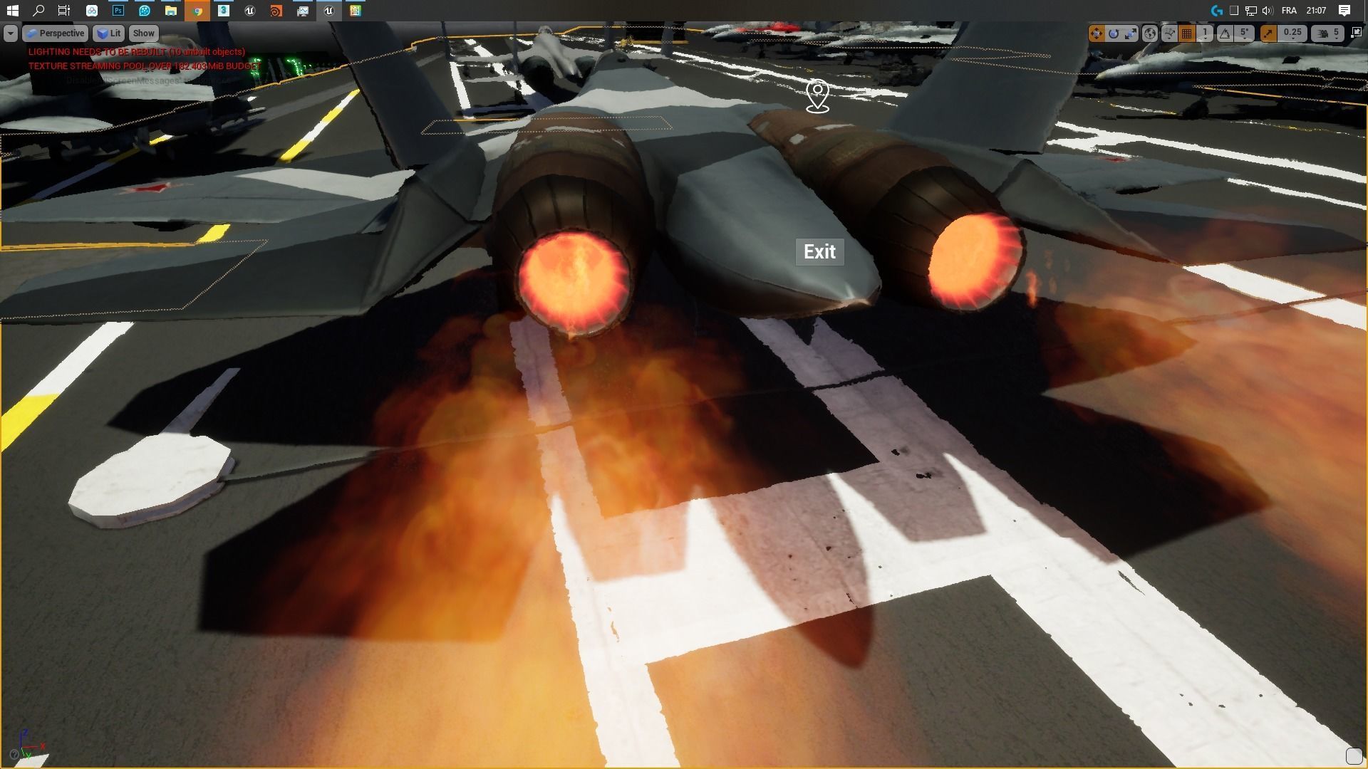Aircraft Carrier with Fighters Pilot Props Low-poly 3D model_38