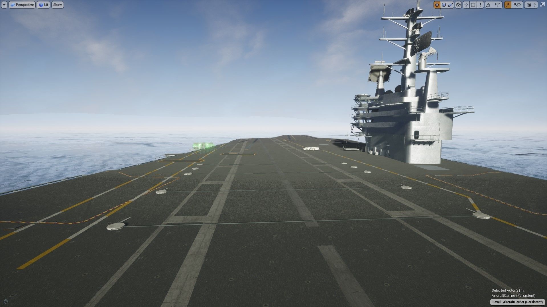 Aircraft Carrier with Fighters Pilot Props Low-poly 3D model_5