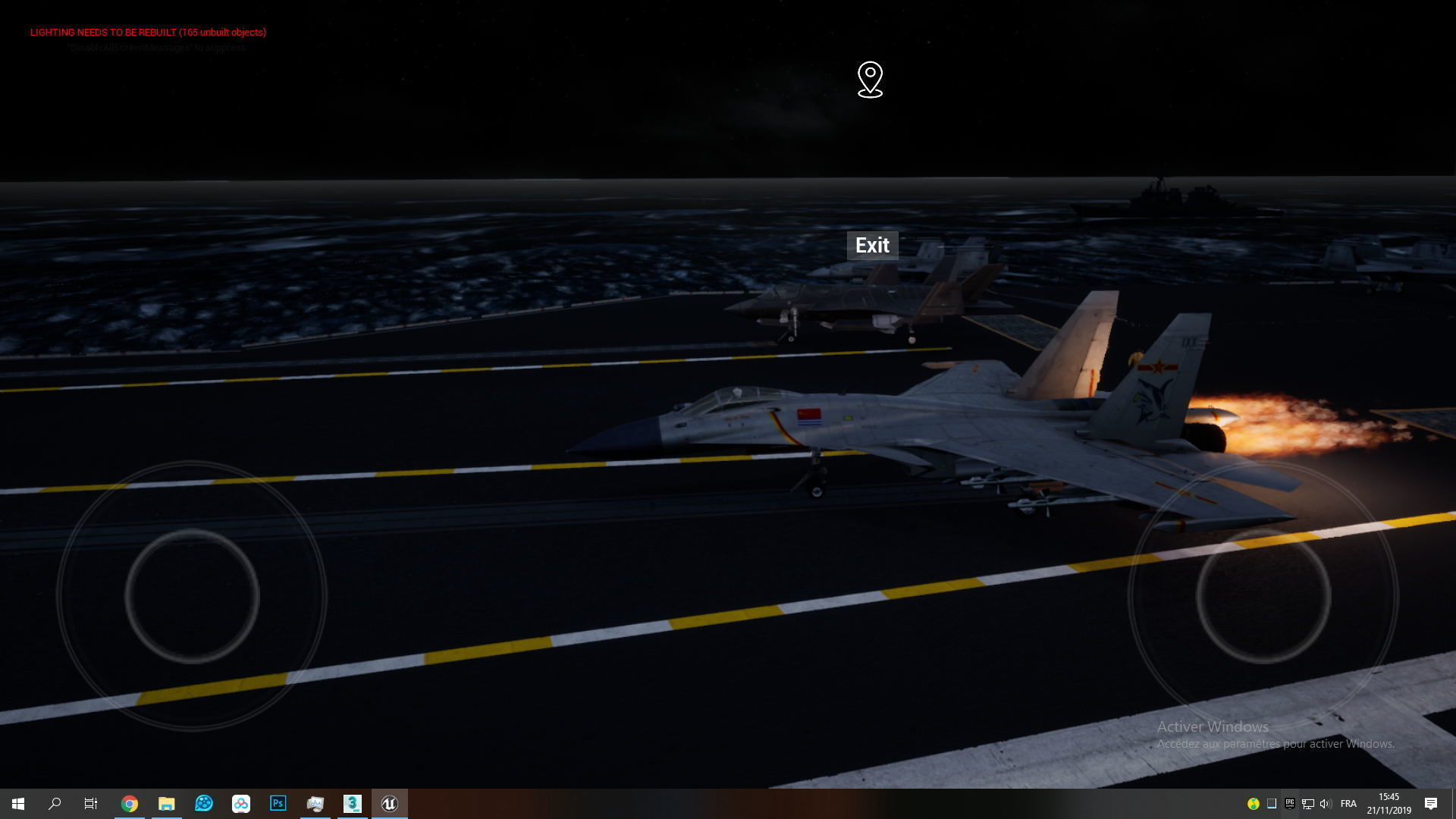 Aircraft Carrier with Fighters Pilot Props Low-poly 3D model_15