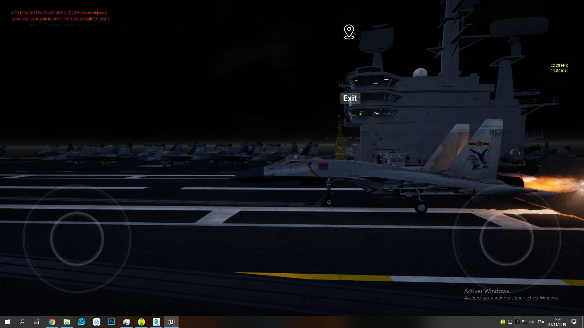 Aircraft Carrier with Fighters Pilot Props Low-poly 3D model_12