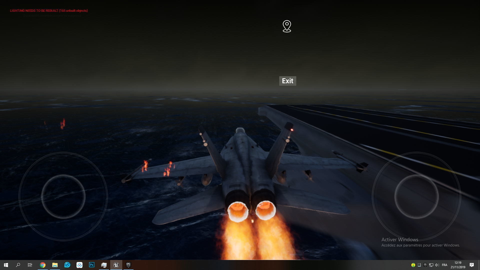 Aircraft Carrier with Fighters Pilot Props Low-poly 3D model_10