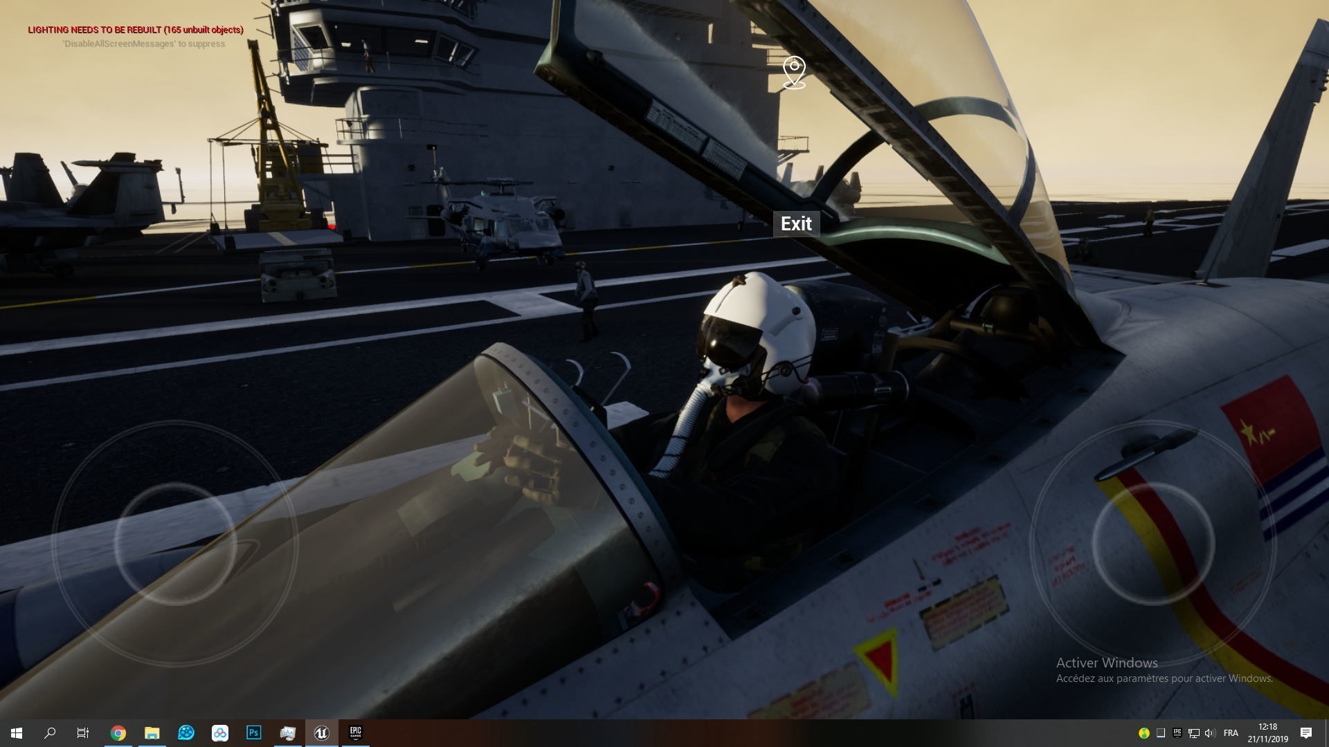 Aircraft Carrier with Fighters Pilot Props Low-poly 3D model_30