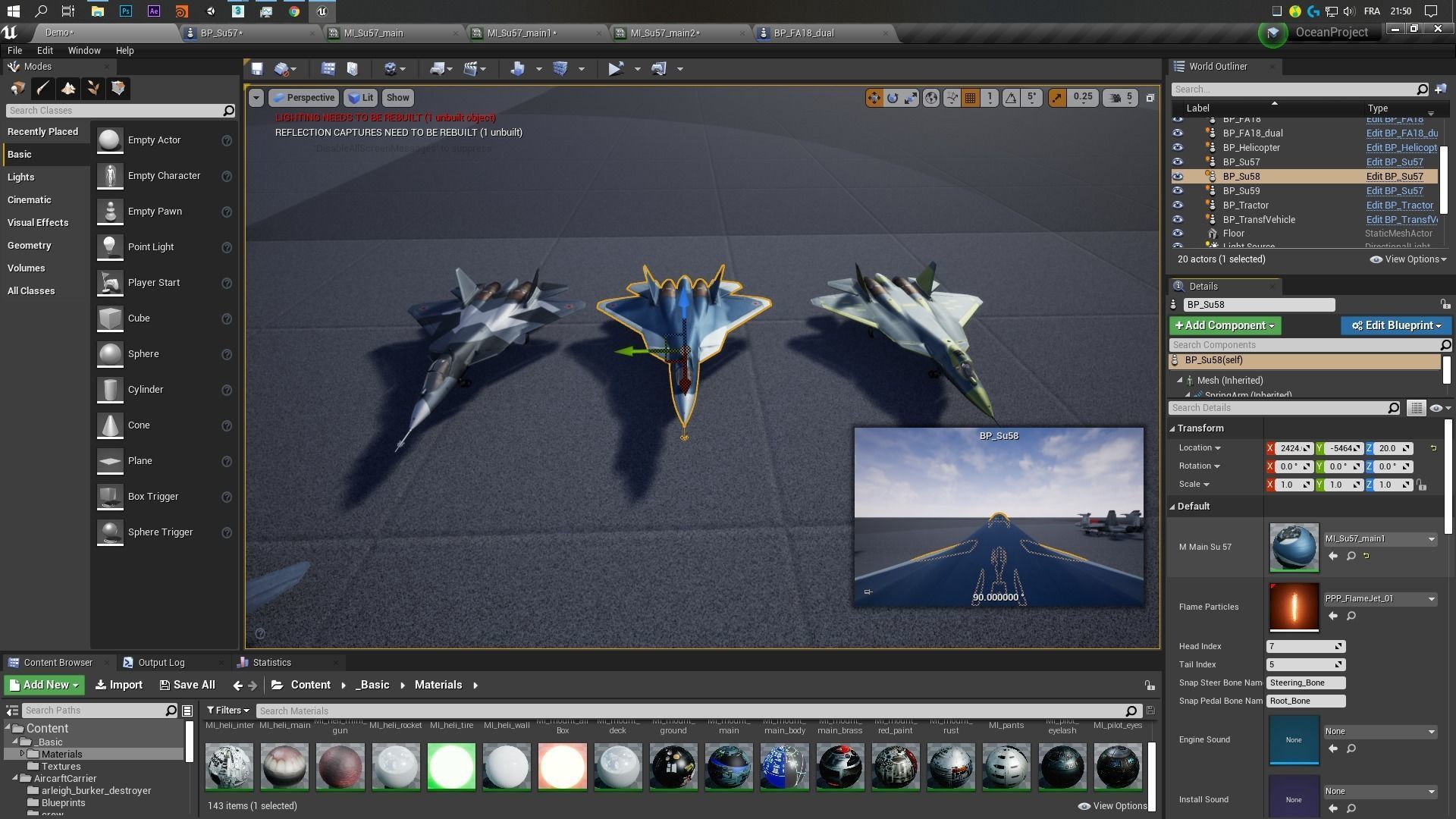Aircraft Carrier with Fighters Pilot Props Low-poly 3D model_39