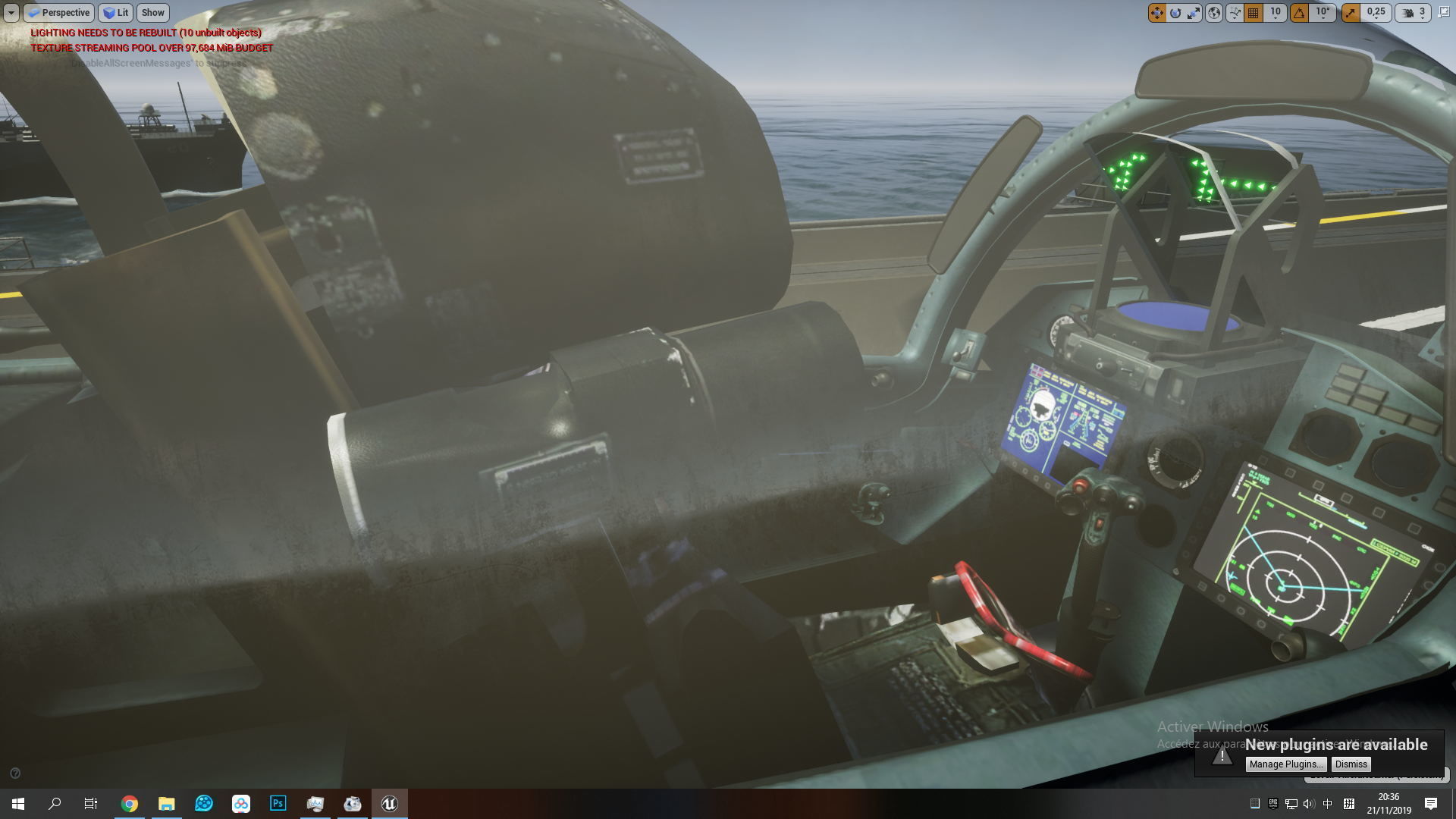 Aircraft Carrier with Fighters Pilot Props Low-poly 3D model_20