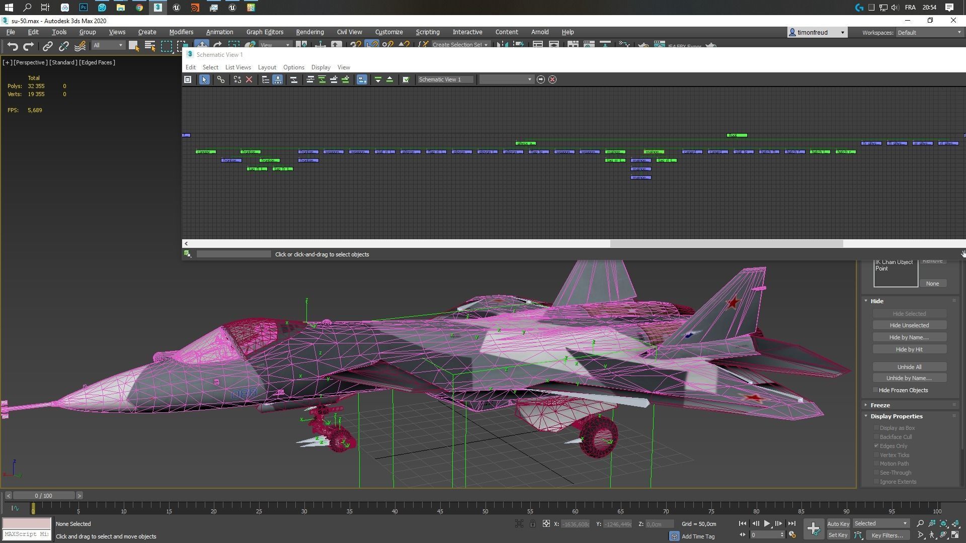 Aircraft Carrier with Fighters Pilot Props Low-poly 3D model_35