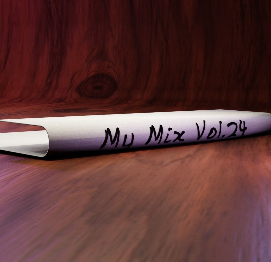 Casete with plastic cover and carboard sleeve 3D model_10