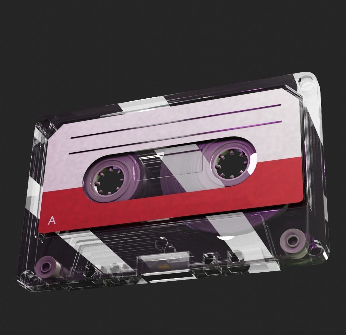 Casete with plastic cover and carboard sleeve 3D model_17