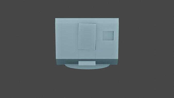 Tv low poly free Free low-poly 3D model