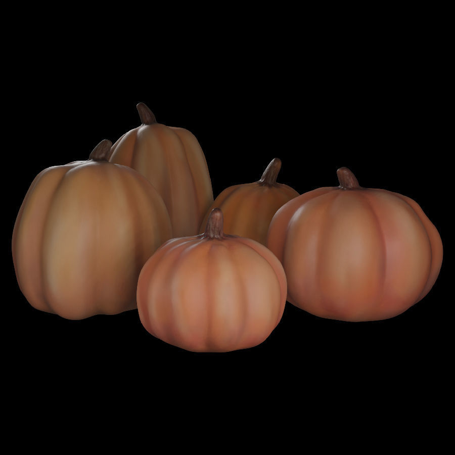Pumpkin Pack - Various sculpted pumpkins ready to use 3D model_3