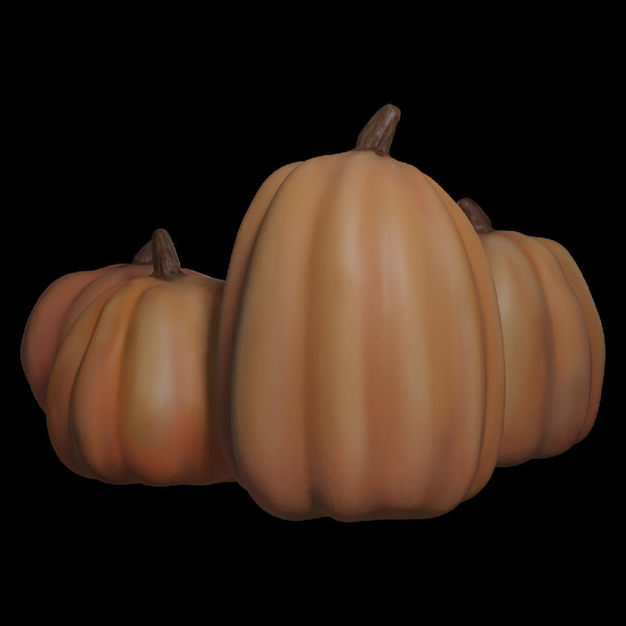 Pumpkin Pack - Various sculpted pumpkins ready to use 3D model_5