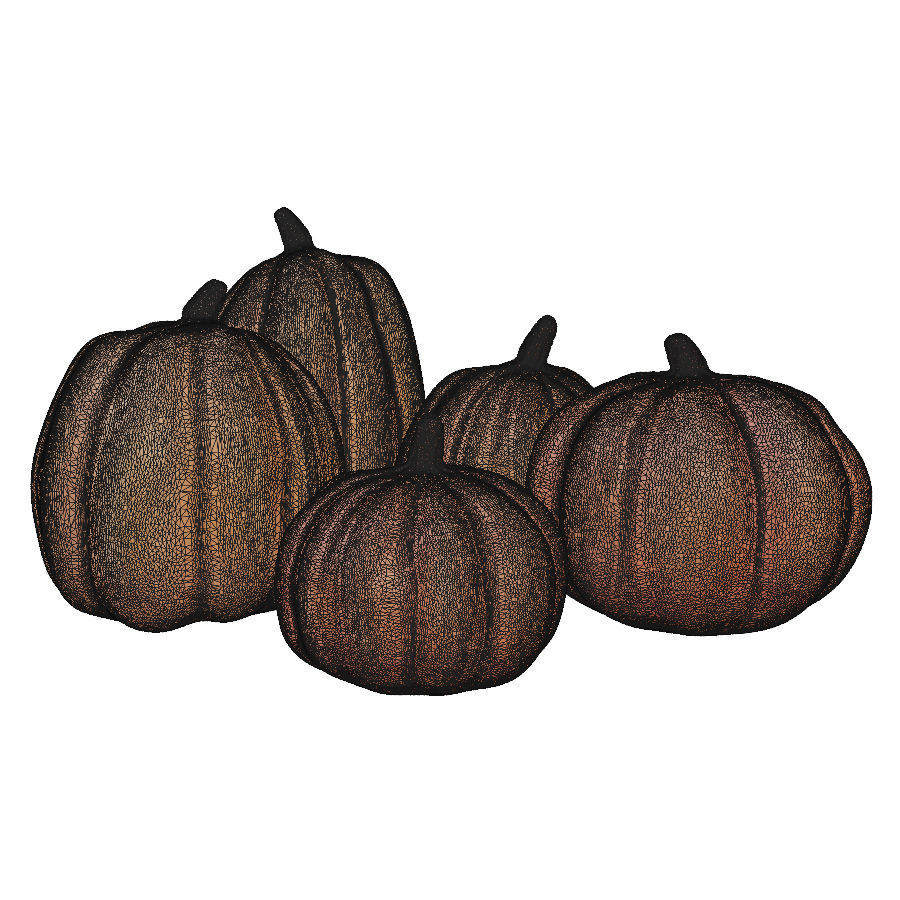 Pumpkin Pack - Various sculpted pumpkins ready to use 3D model_4