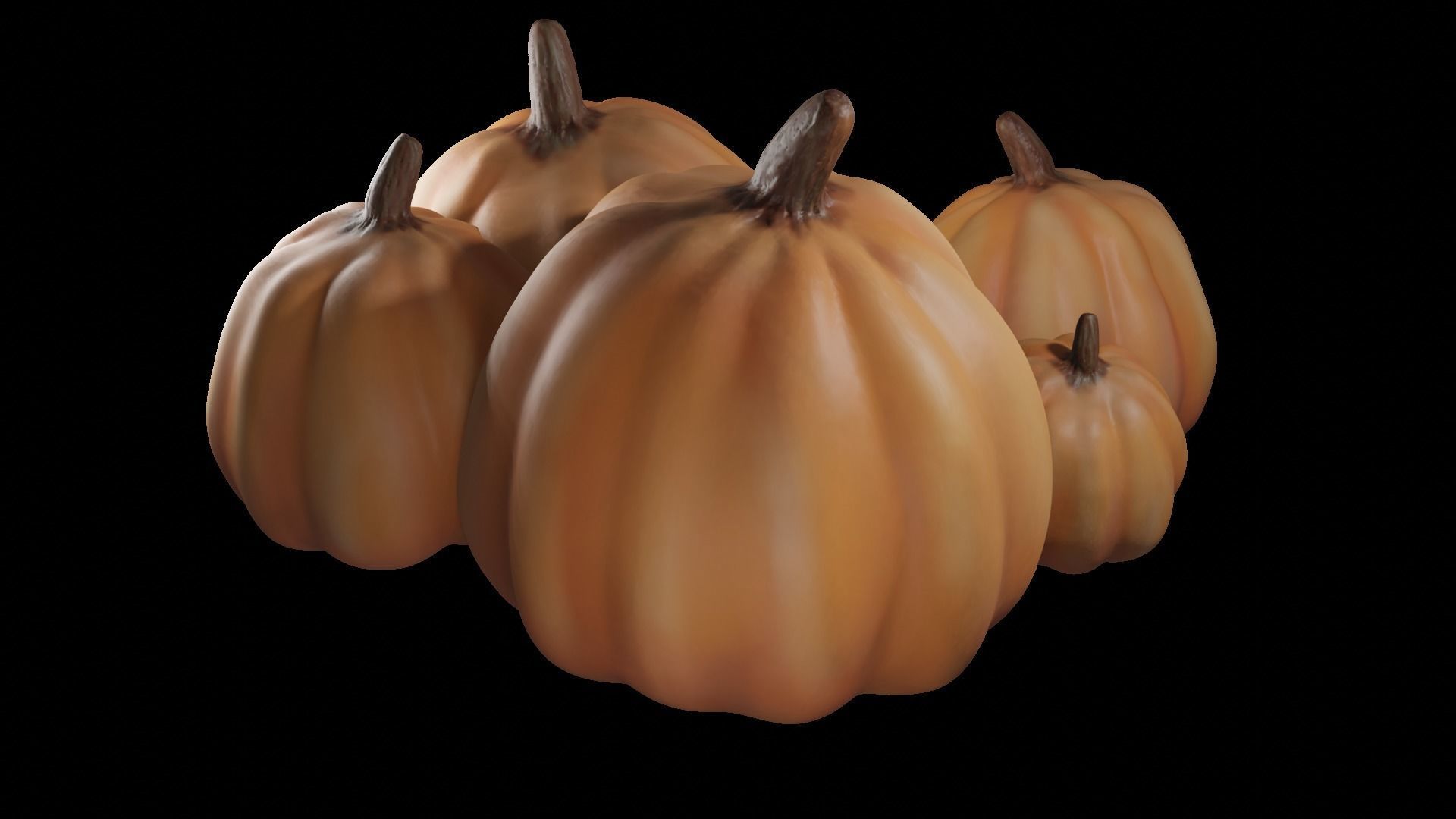 Pumpkin Pack - Various sculpted pumpkins ready to use 3D model_12