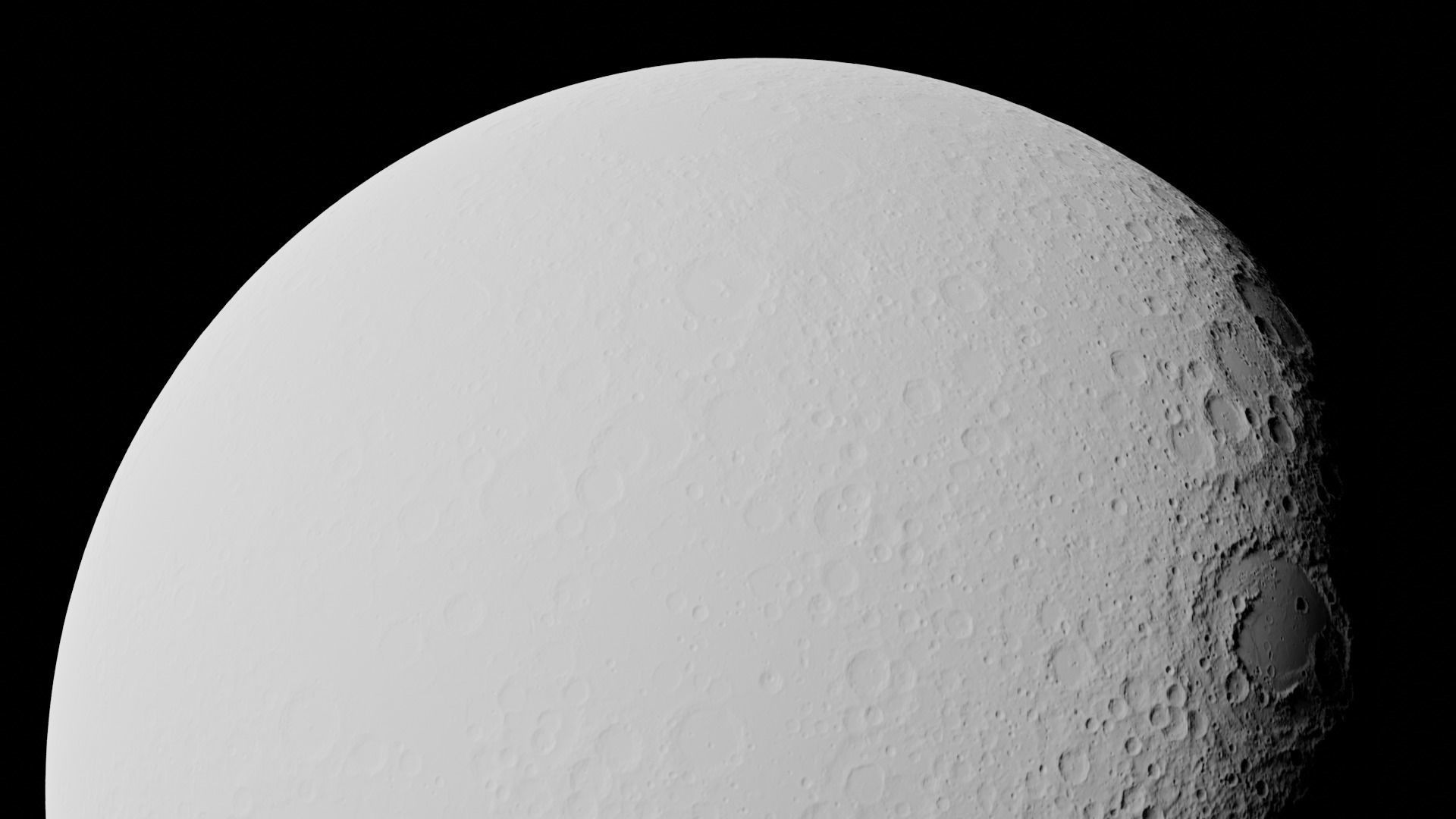 8K Realistic Moon Free 3D model_12
