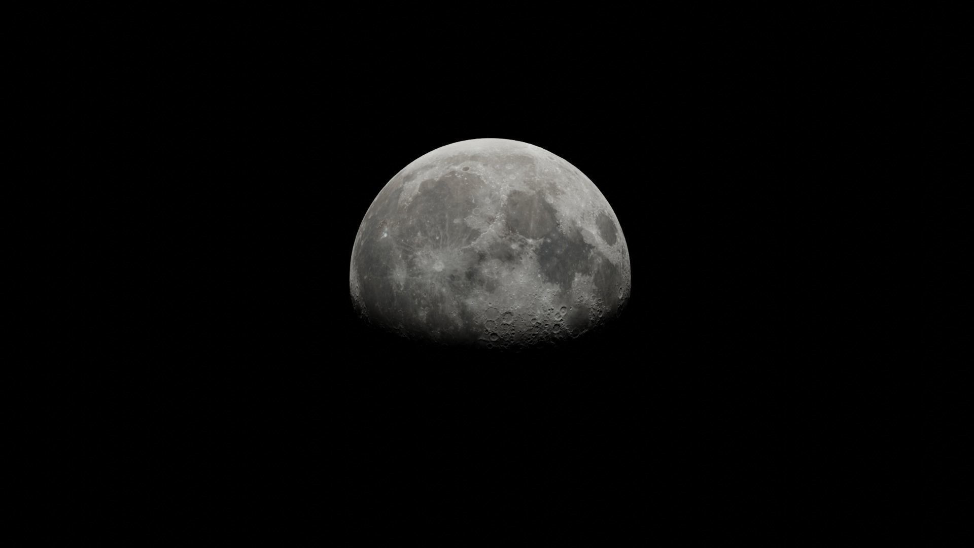 8K Realistic Moon Free 3D model_6