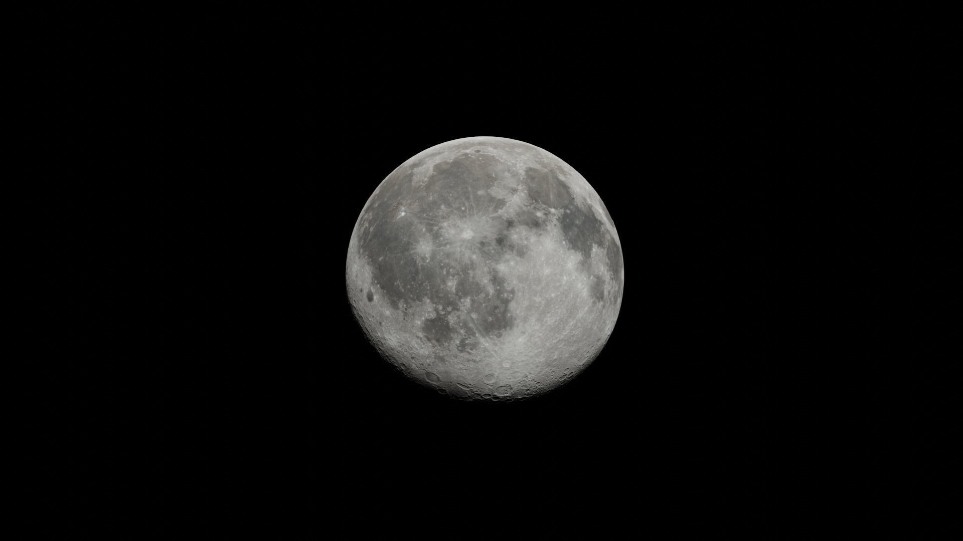 8K Realistic Moon Free 3D model_3