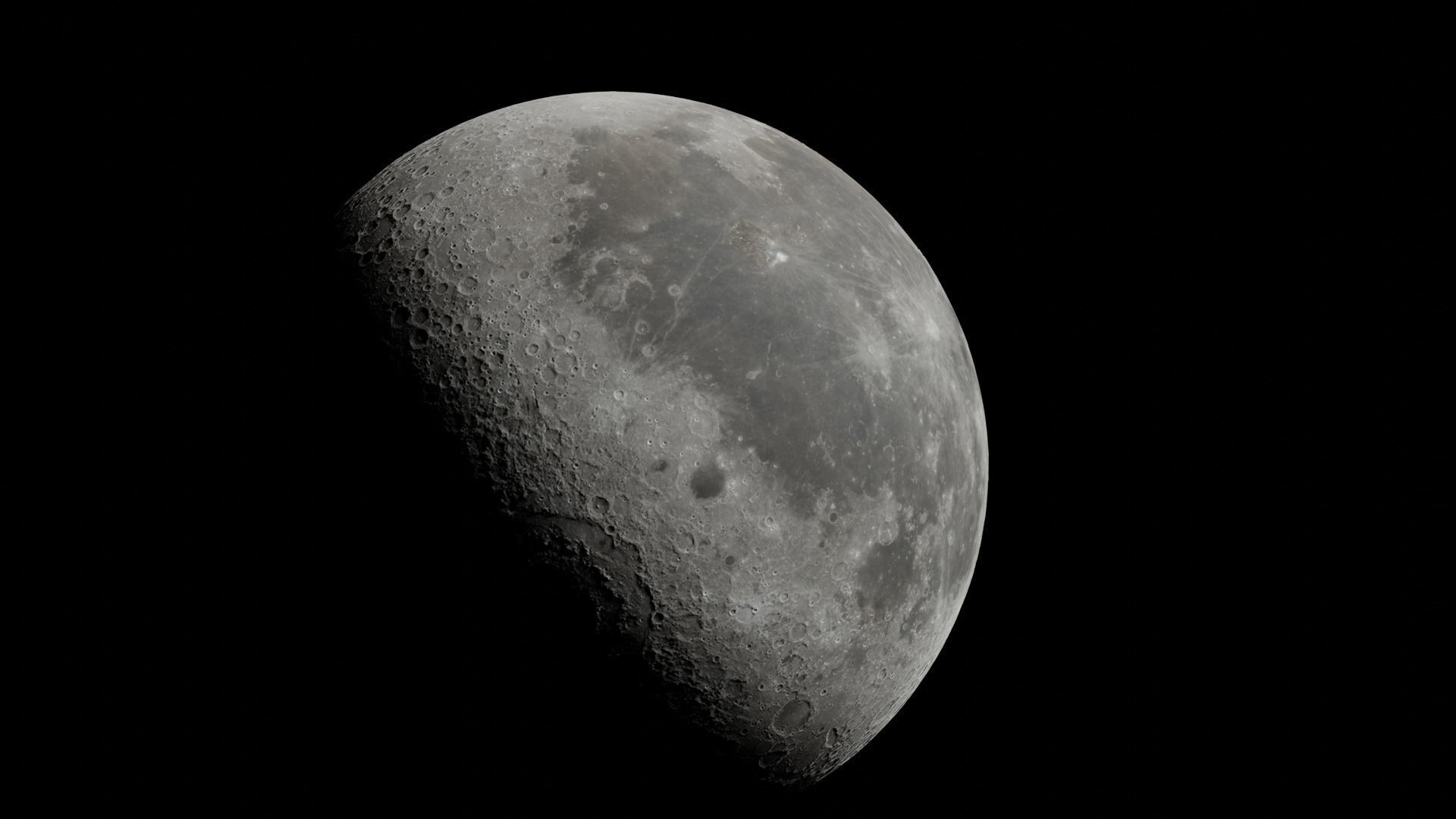 8K Realistic Moon Free 3D model_11