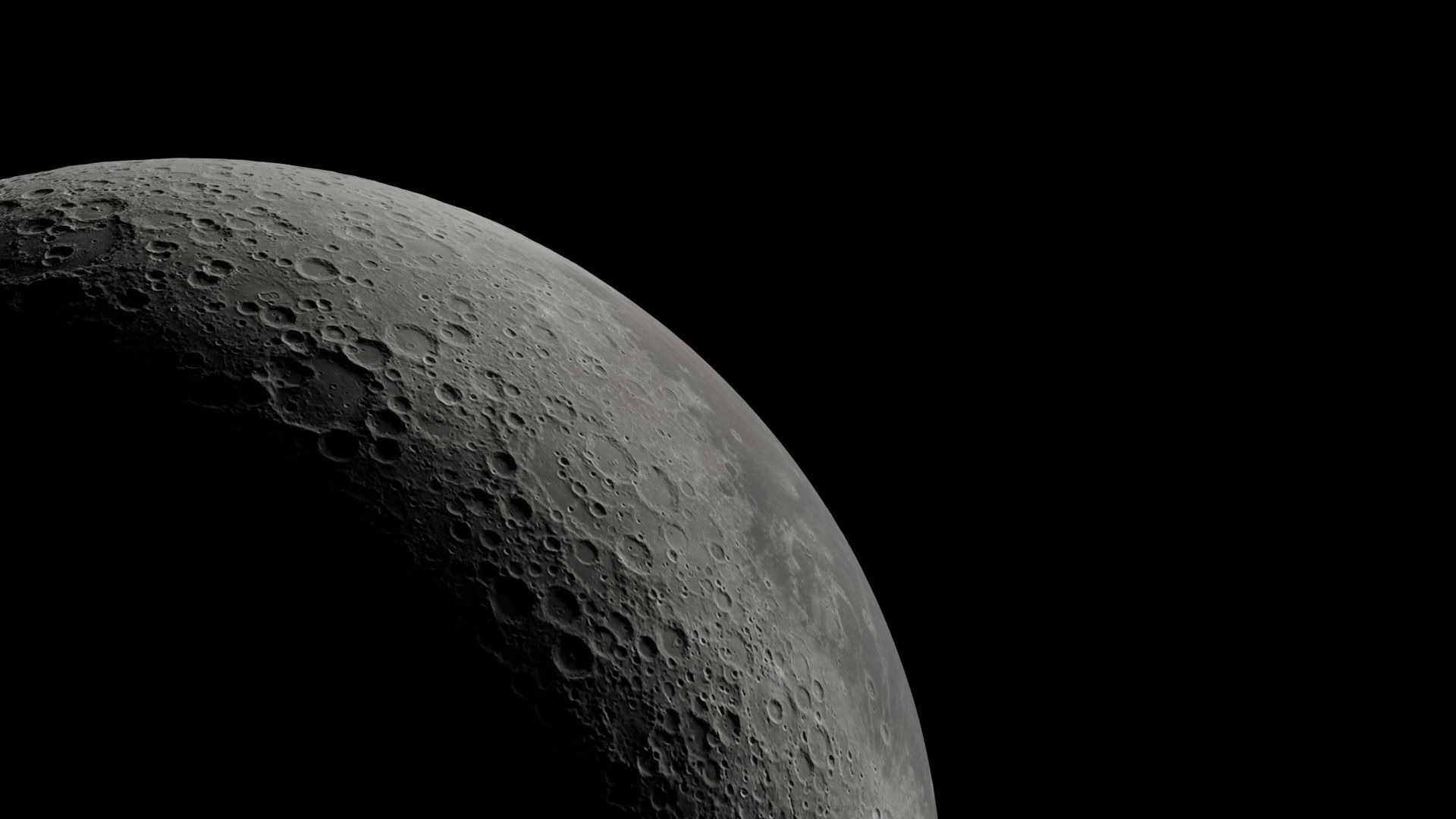 8K Realistic Moon Free 3D model_5