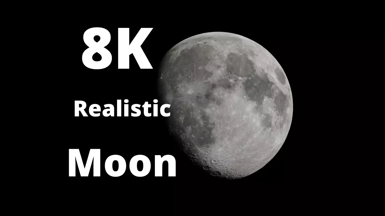 8K Realistic Moon Free 3D model_0