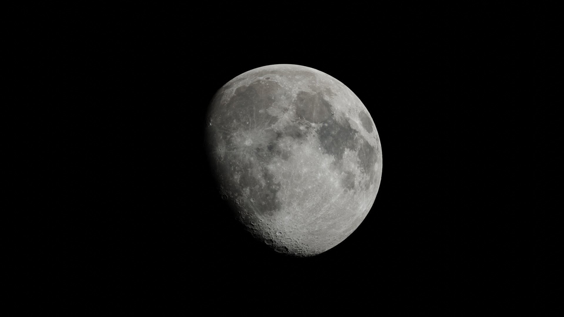 8K Realistic Moon Free 3D model_7