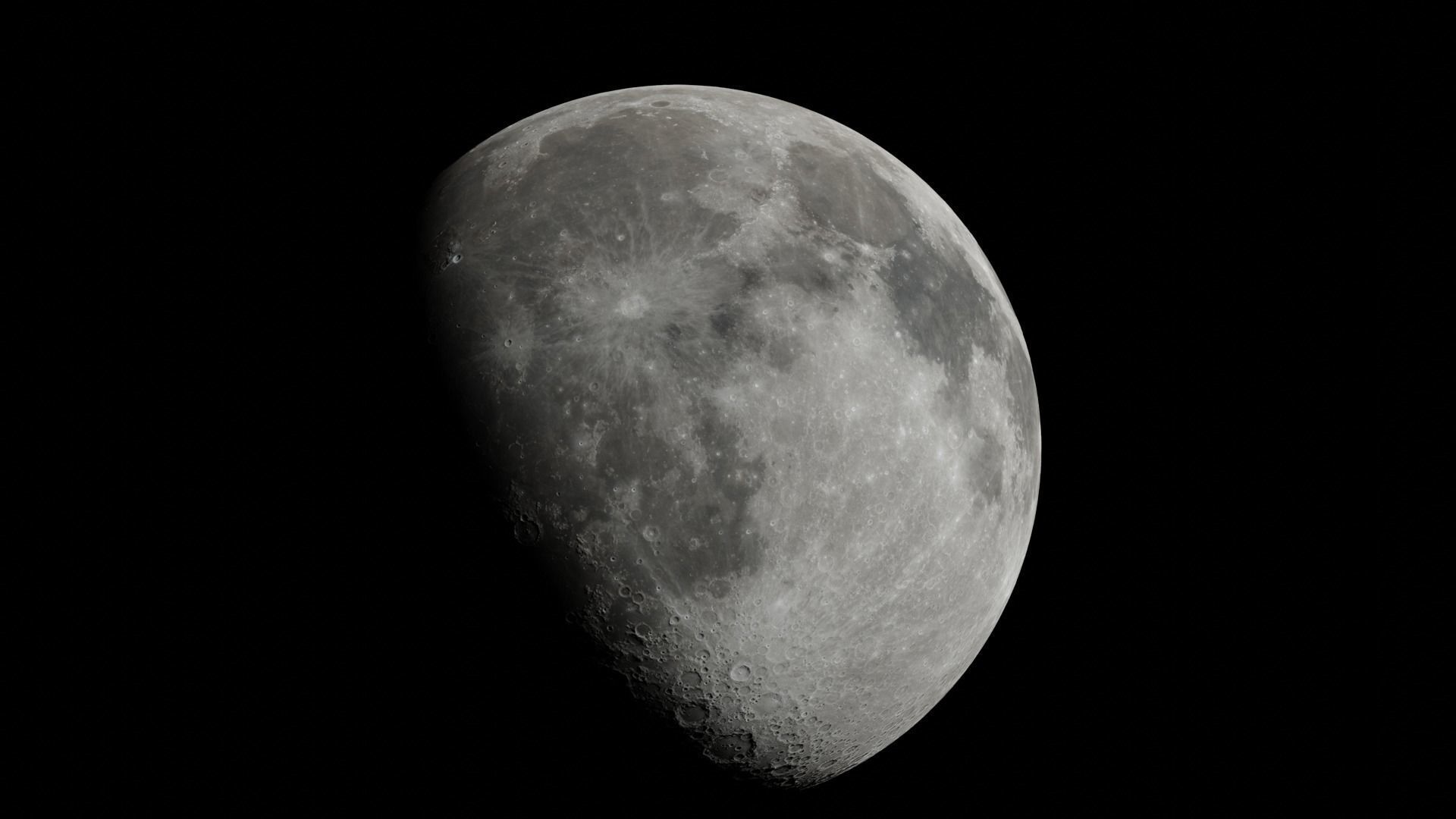 8K Realistic Moon Free 3D model_8
