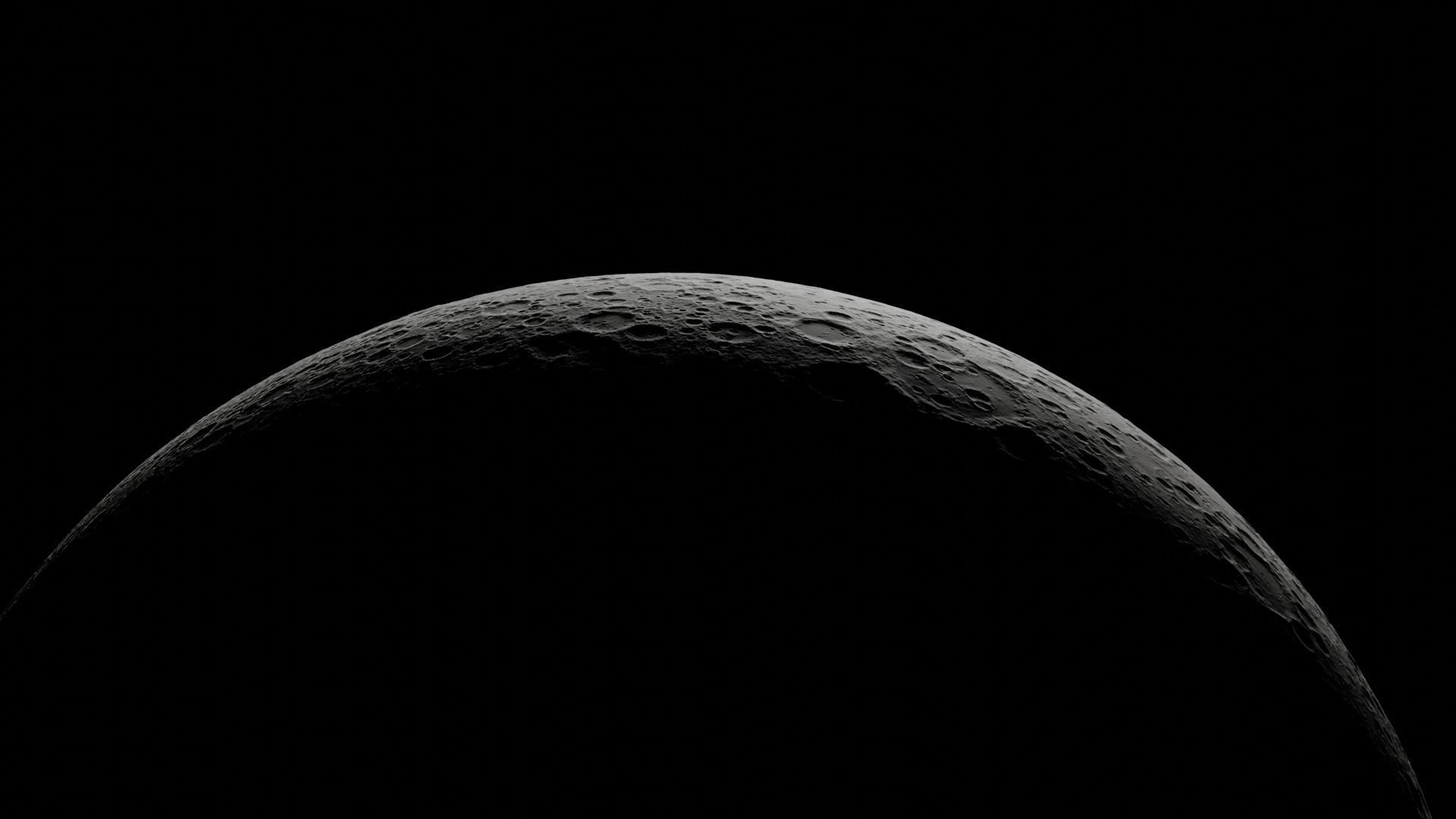 8K Realistic Moon Free 3D model_4
