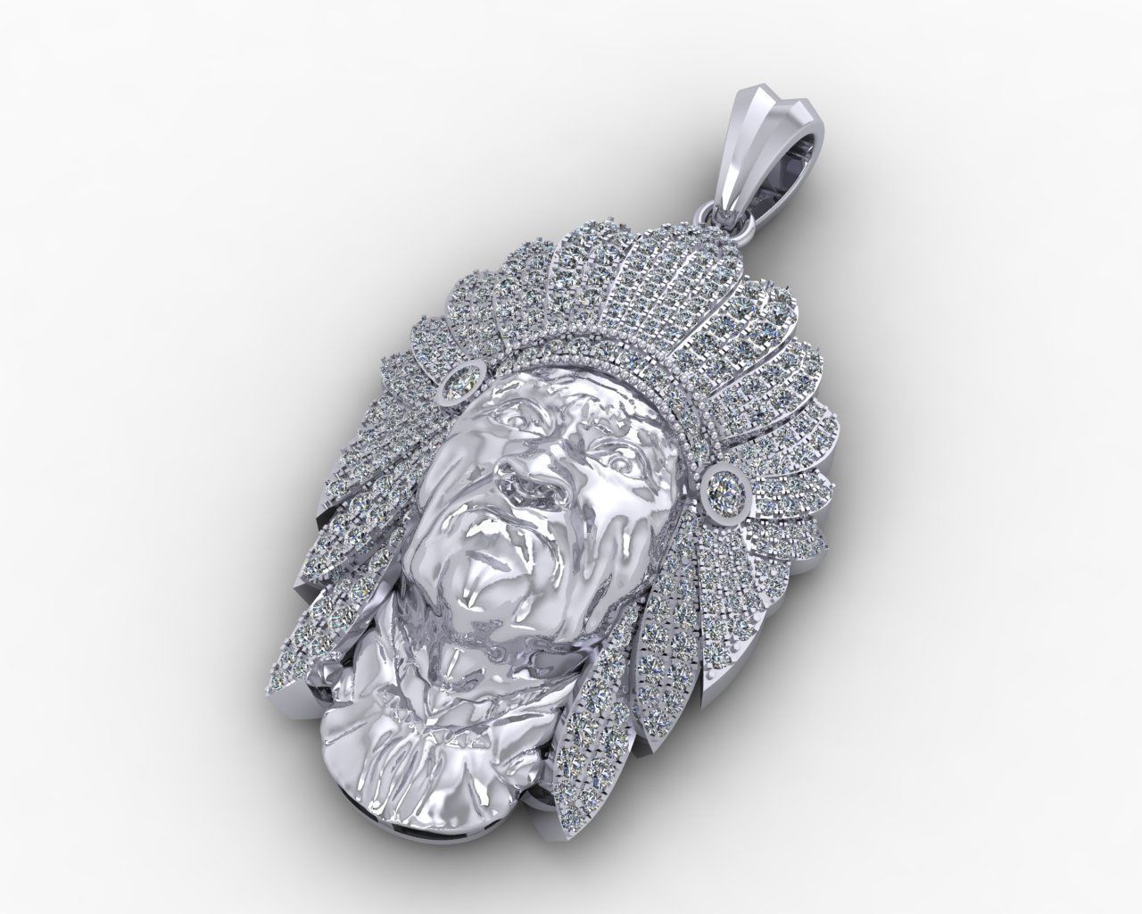 Native Pendants Full Diamond 3D print model_6