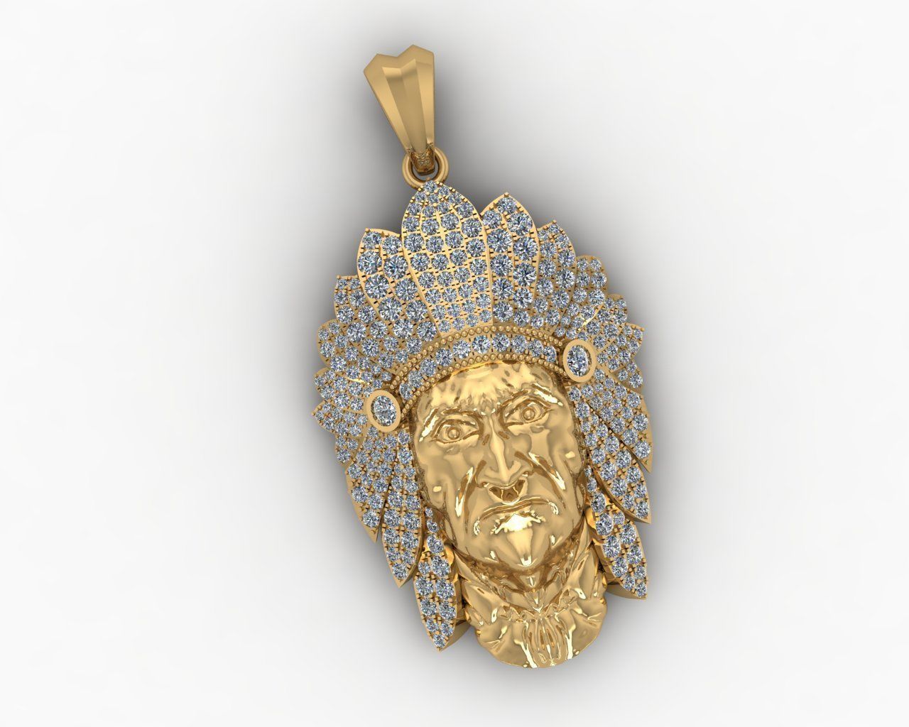 Native Pendants Full Diamond 3D print model_2