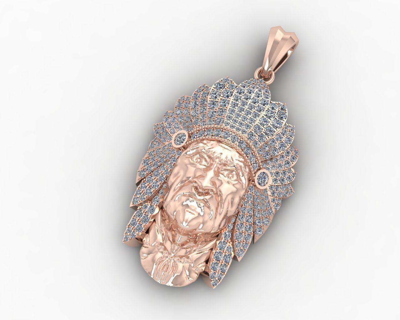Native Pendants Full Diamond 3D print model_4