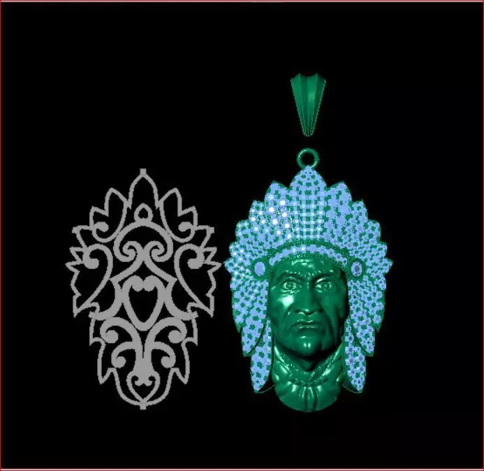 Native Pendants Full Diamond 3D print model_0