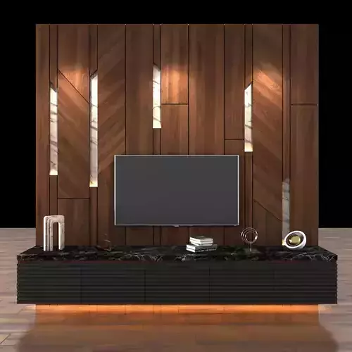 Tivi wall set 3 3D model