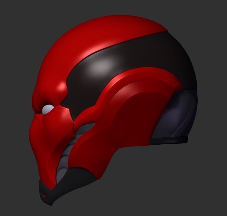 Death Tracker Redhood Costume Helmet file 3D print model_2