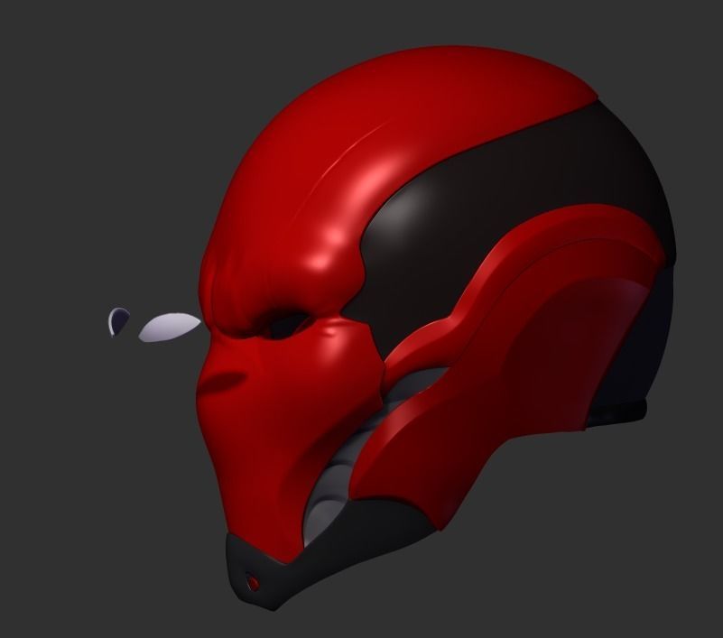 Death Tracker Redhood Costume Helmet file 3D print model_5