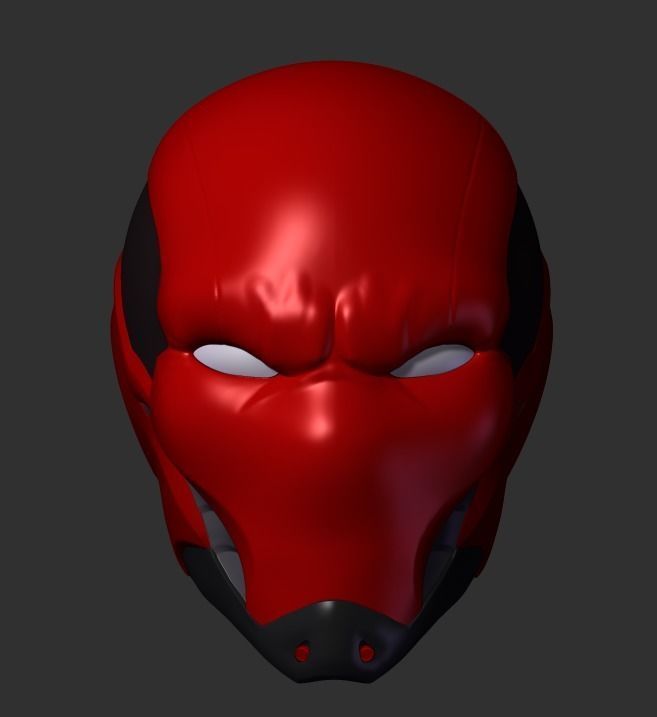 Death Tracker Redhood Costume Helmet file 3D print model_3