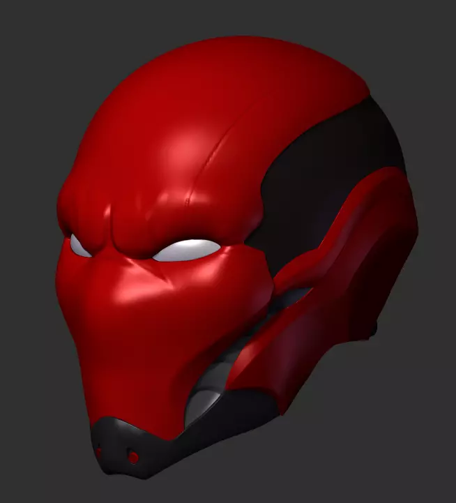 Death Tracker Redhood Costume Helmet file 3D print model_0