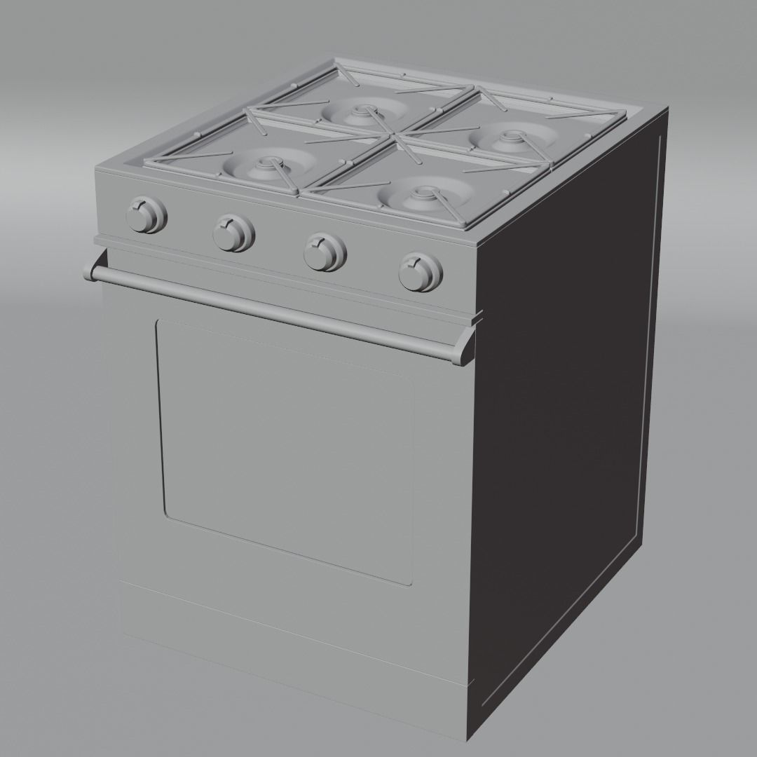 Stove gas range oven 3D model_6